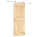 vidaXL Posuvné dvere 80 x 210 cm Masívne borovicové drevo (neupravené)