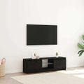 vidaXL TV skrinka s LED svetlami, čierny dub 120x30x36 cm, umelé drevo