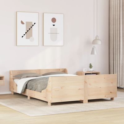 vidaXL Posteľ bez matraca 135x190 cm masívna borovica