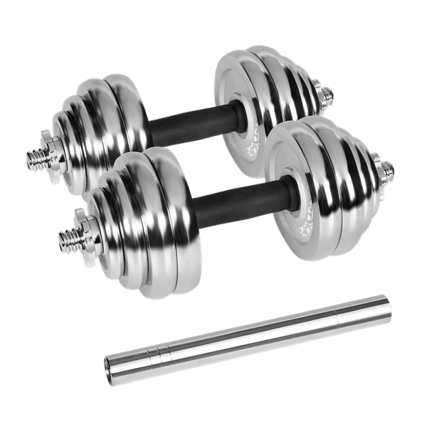 Nastaviteľné chromované činky 30 kg, REBEL ACTIVE RBA-2326-30
