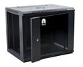 RACK skriňa závesná NEKU 19" 9U 600mm, dvere sklo, na samozostavenie, čierna RACK skríň závesná NEKU 19" 9U 600mm, dvere sklo, k samosestaveniu, čierna