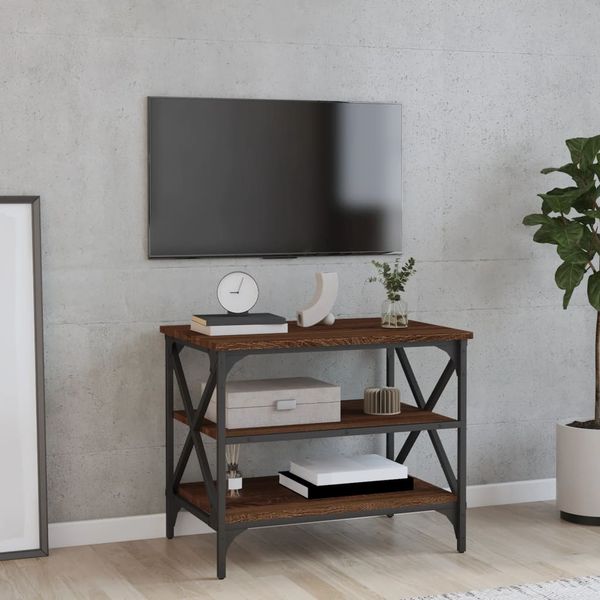 vidaXL TV skrinka hnedý dub 60x40x50 cm spracované drevo