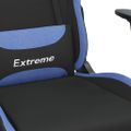 vidaXL Herná stolička čierna a modrá látková