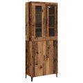 vidaXL Highboard 2 ks Staré drevo 69,5 x 34 x 180 cm Kompozitné drevo