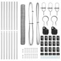 vidaXL Hexagonálny plotový základ 10 x 1,4 m Pozinkovaná oceľ