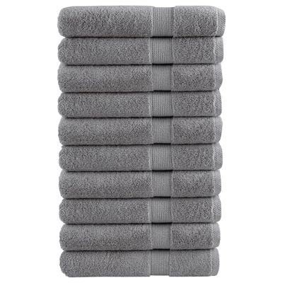 vidaXL Prémiové uteráky do sauny SOLUND 10 ks sivé 80x200 cm 600 g/m2