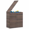 vidaXL Záhradný úložný box z polyratanu 100x49x103,5 cm hnedý