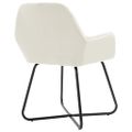 vidaXL Jedálenské stoličky 6 ks krémové zamatové