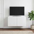 vidaXL Nástenná TV skrinka Biela 59,5 x 41 x 30 cm Kompozitné drevo