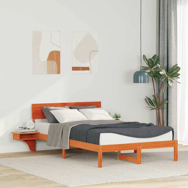 vidaXL Rám postele Včelí hnedý 120 x 190 cm Masívne borovicové drevo