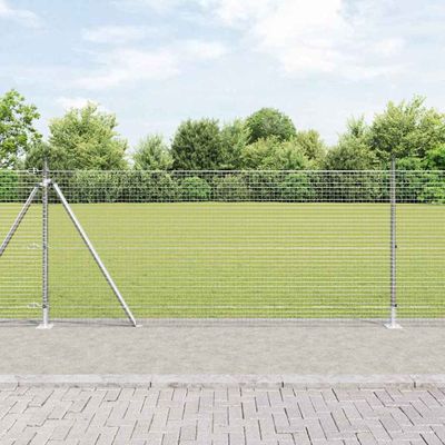 vidaXL Vonkajší zváraný drôtový plot s betónovým základom 50 x 0,8 m
