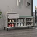 vidaXL Botník betónovo sivý 102x36x60 cm spracované drevo