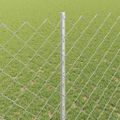 vidaXL Sieťový plot s stĺpom 10 x 1,4 m Pozinkovaná oceľ Strieborná