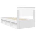 vidaXL Rám postele Biela 90 x 190 cm Masívne borovicové drevo