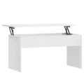 vidaXL Konferenčný stolík lesklý biely 102x50,5x52,5 cm sprac. drevo