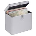 HAMA Hard case, kufrík na 50ks platní, strieborný