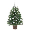 vidaXL Umelý vianočný stromček s 150 LED-i Zelená 95 cm PE a PVC