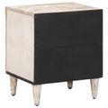 vidaXL Nočný stolík 2 ks Biela 40 x 33,5 x 46 cm Masívne mango drevo
