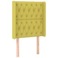 vidaXL Čelo postele so záhybmi zelené 83x16x118/128 cm látka