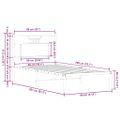 vidaXL Posteľný rám bez matraca hnedý dub 90x200 cm kompozitné drevo