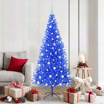 vidaXL Vianočný stromček Modrá 180 cm PVC