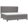 vidaXL Boxspring posteľ s matracom tmavosivá 200x200 cm látka