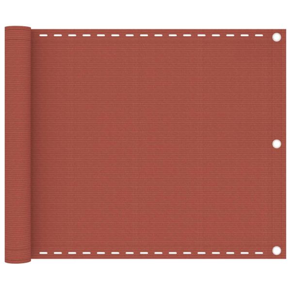 vidaXL Balkónová markíza tehlová 75x400 cm HDPE