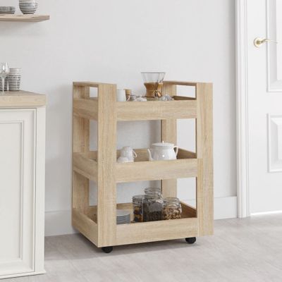 vidaXL Kuchynský vozík dub sonoma 60x45x80 cm spracované drevo