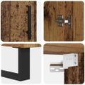 vidaXL Highboard 2 ks Staré drevo 69,5 x 34 x 180 cm