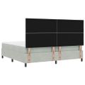 vidaXL LED box s pružinami Svetlosivá 200 x 200 cm Zamat