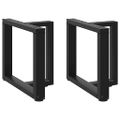 vidaXL Nohy konferenčného stolíka v tvare T, 2 ks, čierne, 50x25x(42-43) cm, oceľové