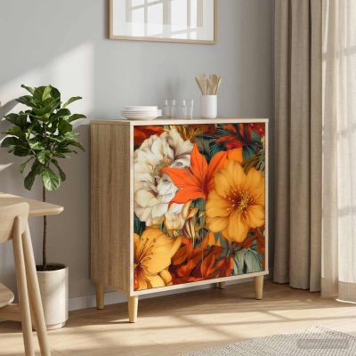 vidaXL Servírovacia skriňa GENNEP Sonoma 69 x 33 x 75 cm