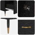 vidaXL Highboard Čierny dub 69,5 x 31 x 115 cm Kompozitné drevo