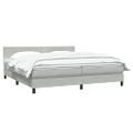 vidaXL Box Spring Posteľ s matracom Svetlosivá 180x220 cm Zamat