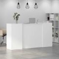 vidaXL Recepčný pult biely 200x50x103,5 cm, umelé drevo