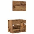 vidaXL Sada kúpeľňového nábytku 2 ks Staré drevo 57 x 37 x 45 cm
