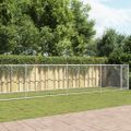 vidaXL Klietka pre psa s dvierkami šedá 12x2x1,5 m pozinkovaná oceľ