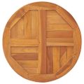 vidaXL Stolová doska, tíkový masív, okrúhla 2,5 cm, 60 cm