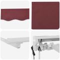 vidaXL Rám markízy Vínovo červená 300 x 200 cm Polyester s PU povrchom