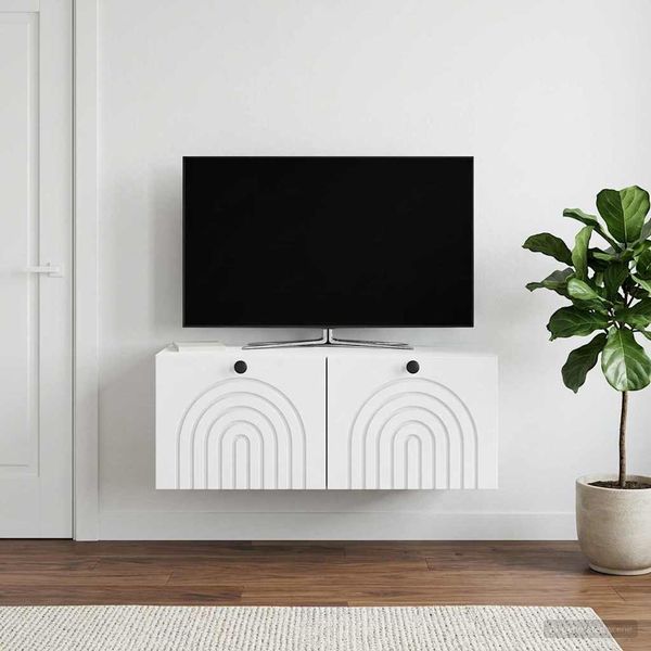 vidaXL Nástenná TV skrinka Biela 78,5 x 41 x 30 cm Kompozitné drevo
