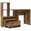 vidaXL Stôl Staré drevo Kompozitné drevo 131,5 x 50 x 106,5 cm