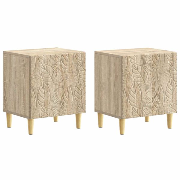 vidaXL Nočný stolík 2 pcs Dub sonoma 43 x 34,5 x 50 cm