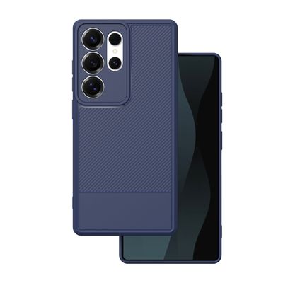 Jednoduché karbonové puzdro pre Samsung Galaxy S26 modré