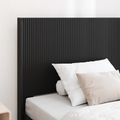 vidaXL Posteľový rám s úložným priestorom a čelom Čierna 100 x 200 cm