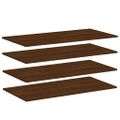 vidaXL Nástenné police 4 ks hnedý dub 100x50x1,5 cm kompozitné drevo