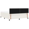 vidaXL Posteľ s pružinovým rámom Krémová a biela 180 x 200 cm