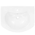 vidaXL Voľne stojace umývadlo s podstavcom biele 650x520x200 mm keramické
