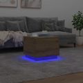vidaXL Konferenčný stolík s LED svetlami dub artisan 50x50x40 cm