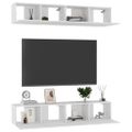vidaXL TV skrinky 4 ks, biele 80x30x30 cm, kompozitné drevo