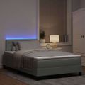 vidaXL LED box s pružinami Svetlosivá 120 x 190 cm Zamat